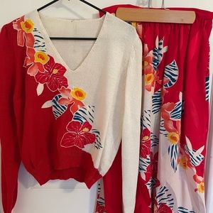Vintage Sweater and Skirt Set